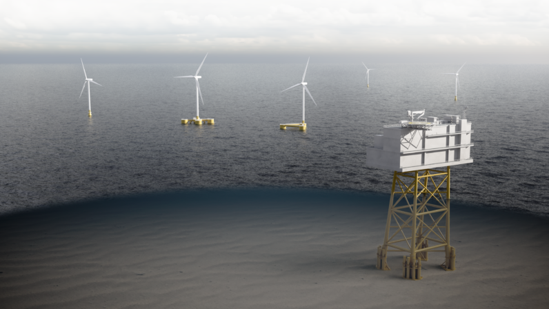 Substation and wind turbines